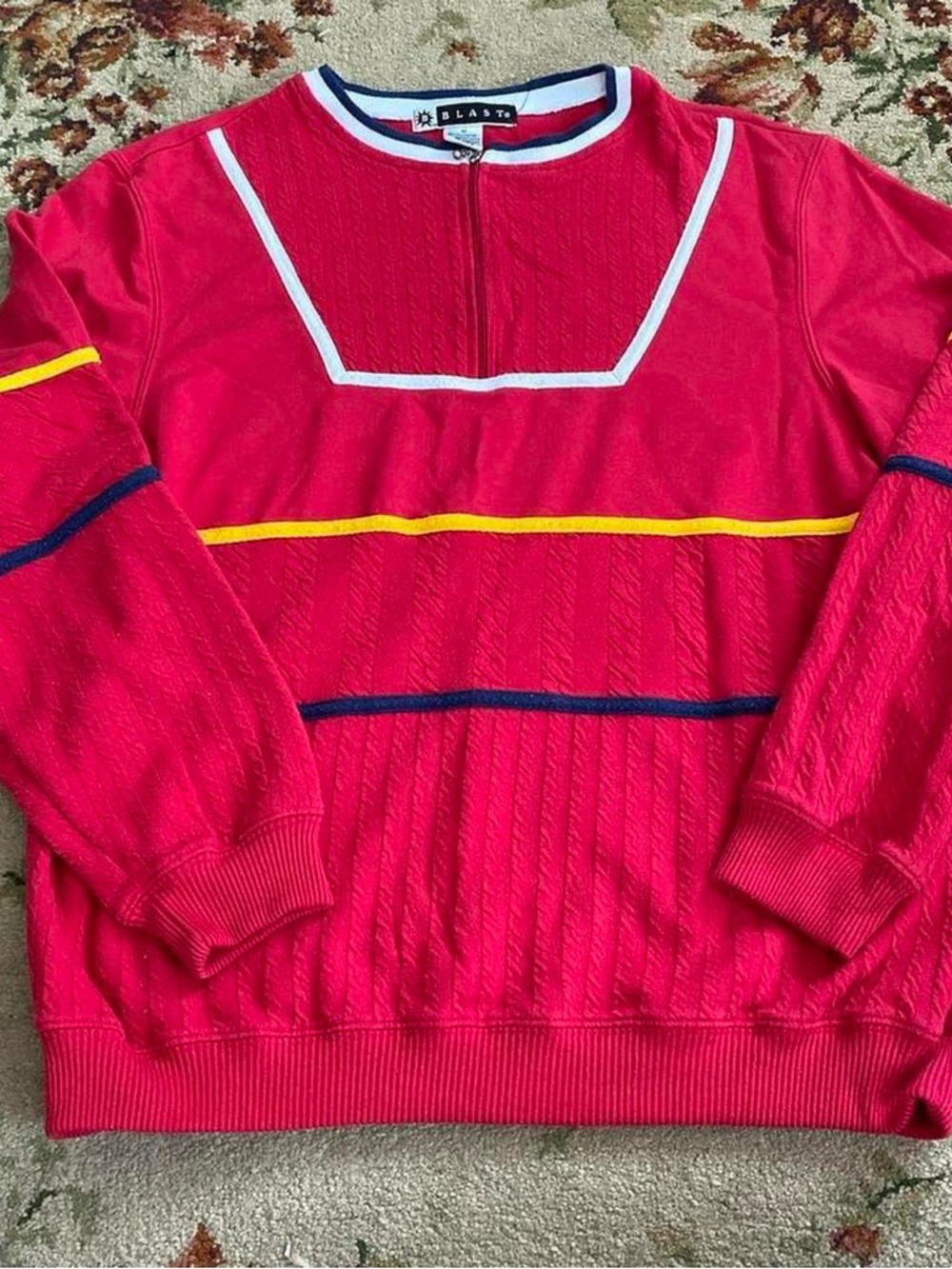 Blast red crewneck jumper